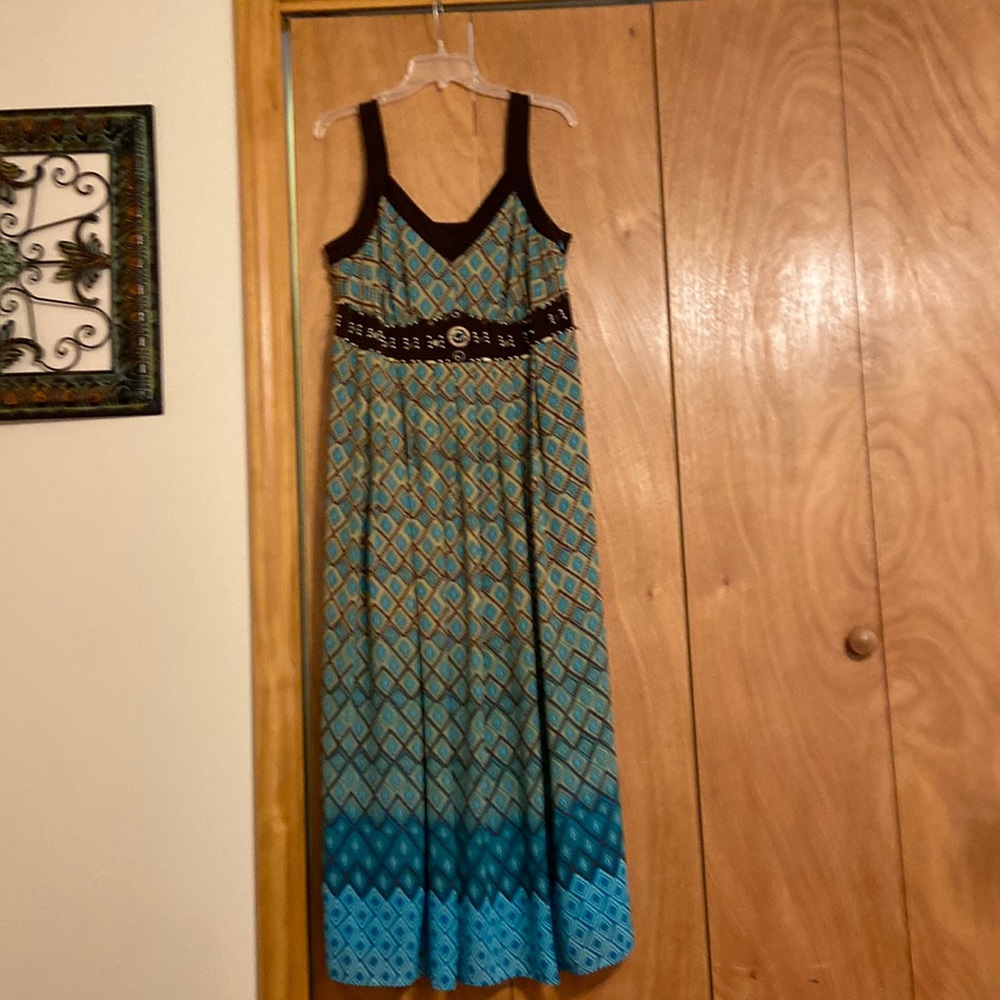 Women’s dress with beading and straps